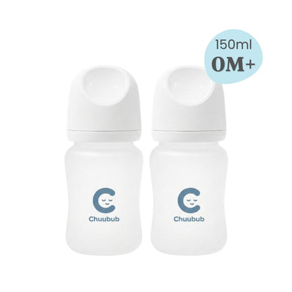 SiliGlass Milk Bottle 150ml (0M+) Twin Pack